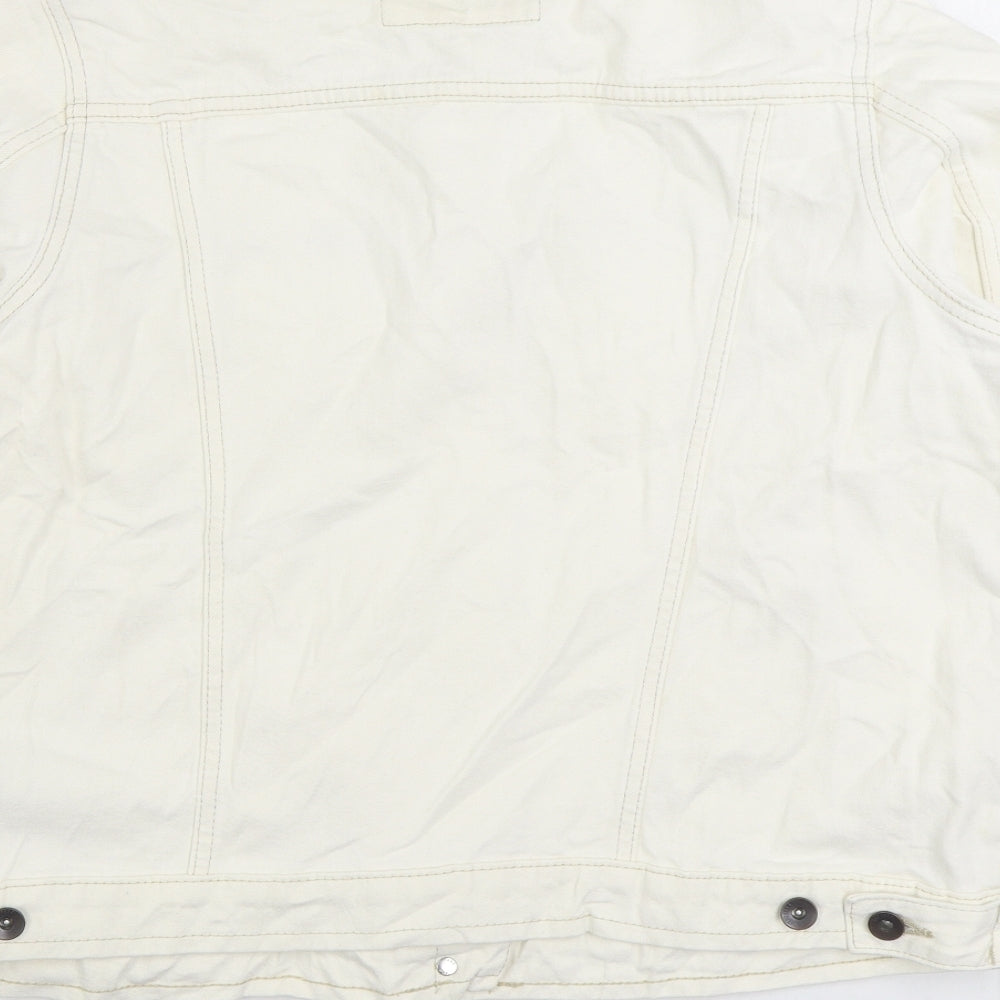 Marks and Spencer Womens White Jacket Size 14 Button