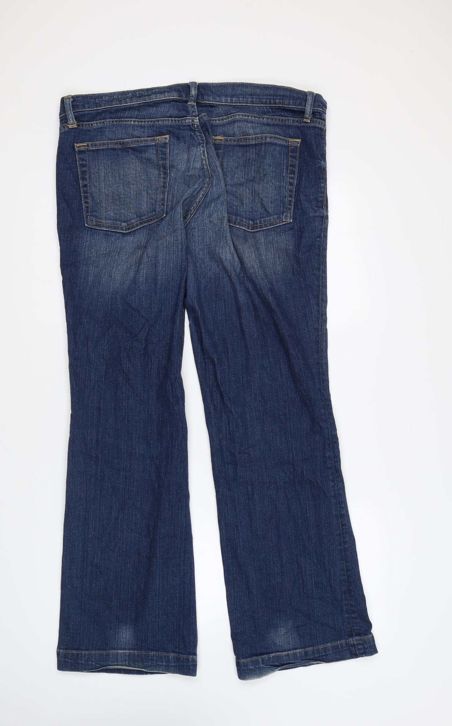 Gap Mens Blue Cotton Bootcut Jeans Size 35 in L28 in Regular Zip
