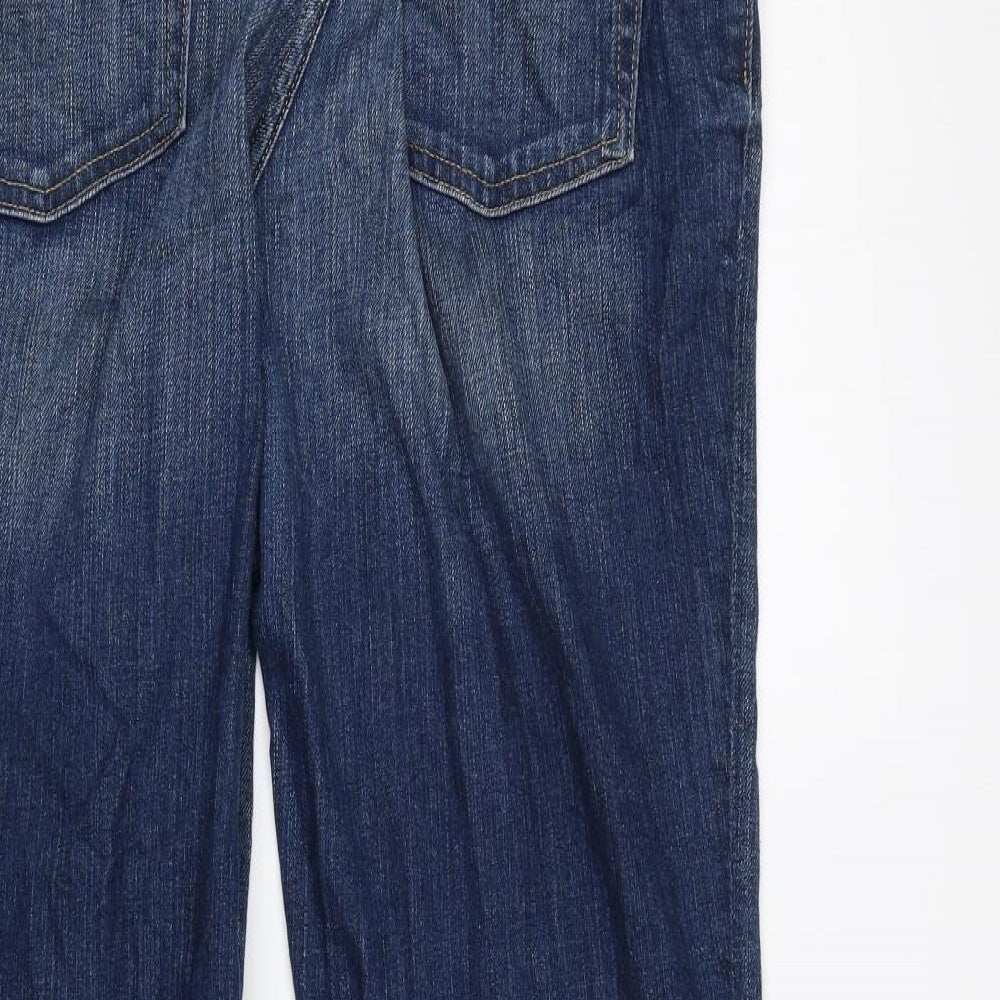 Gap Mens Blue Cotton Bootcut Jeans Size 35 in L28 in Regular Zip