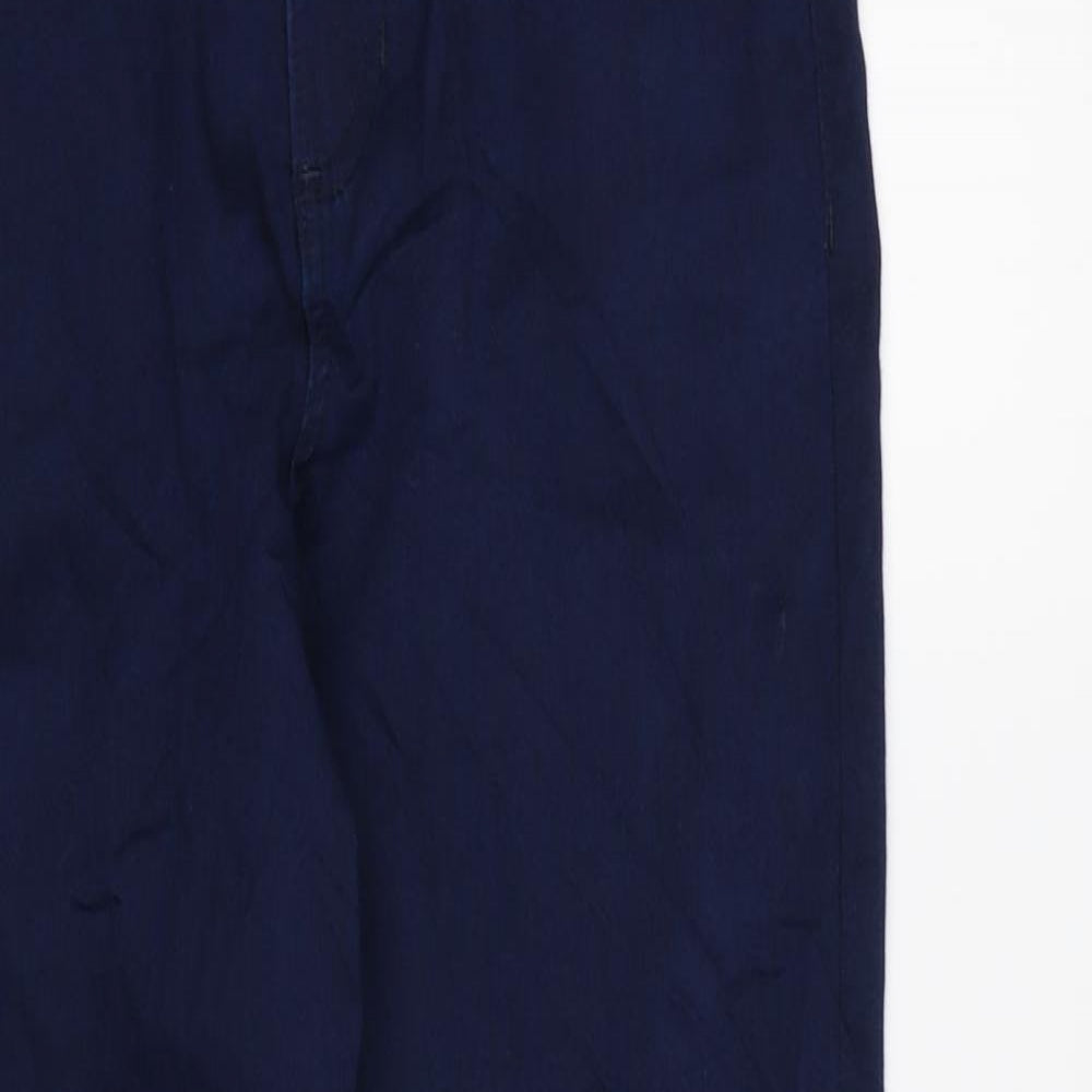 Marks and Spencer Womens Blue Cotton Skinny Jeans Size 10 L27 in Regular Zip - Super Skinny