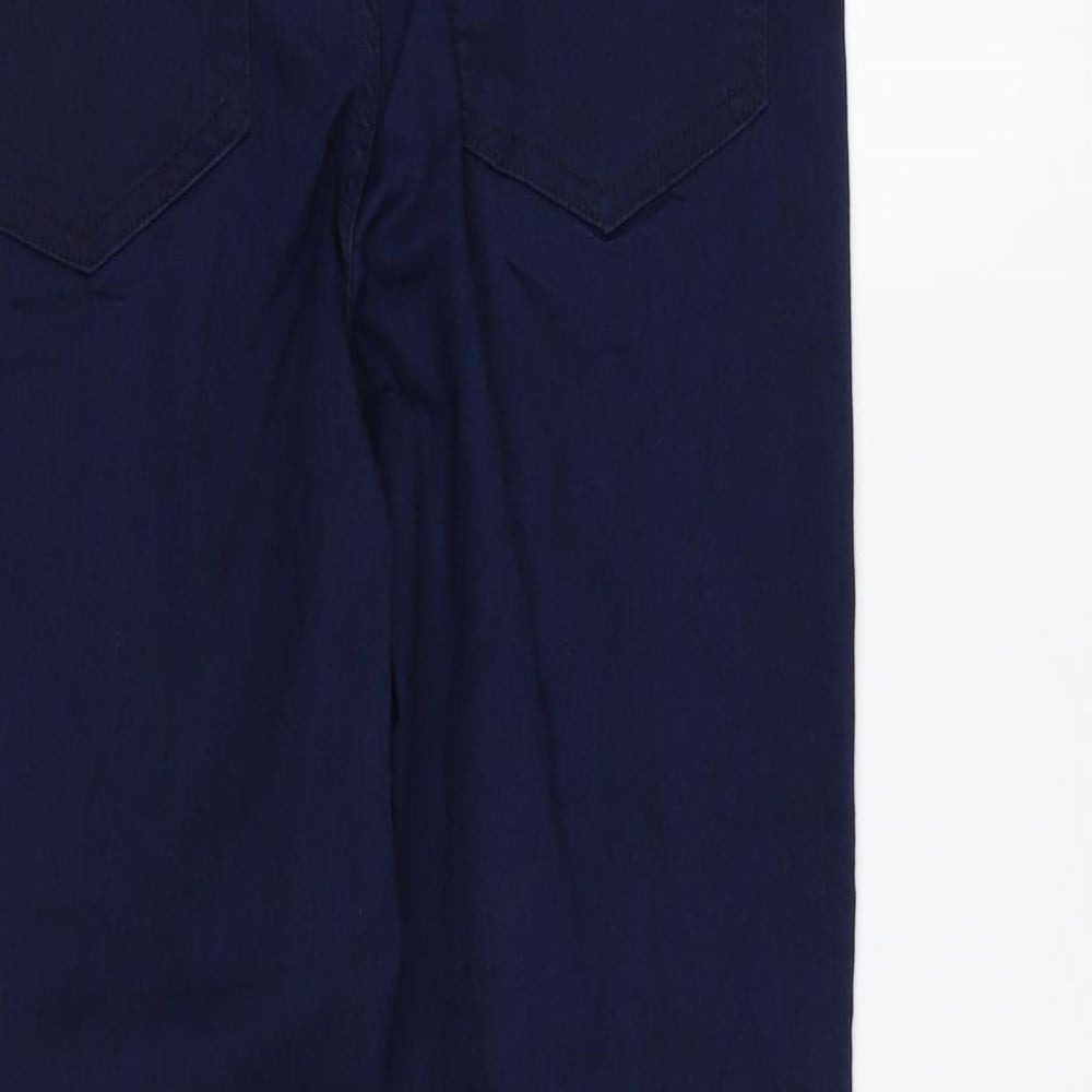 Marks and Spencer Womens Blue Cotton Skinny Jeans Size 10 L27 in Regular Zip - Super Skinny