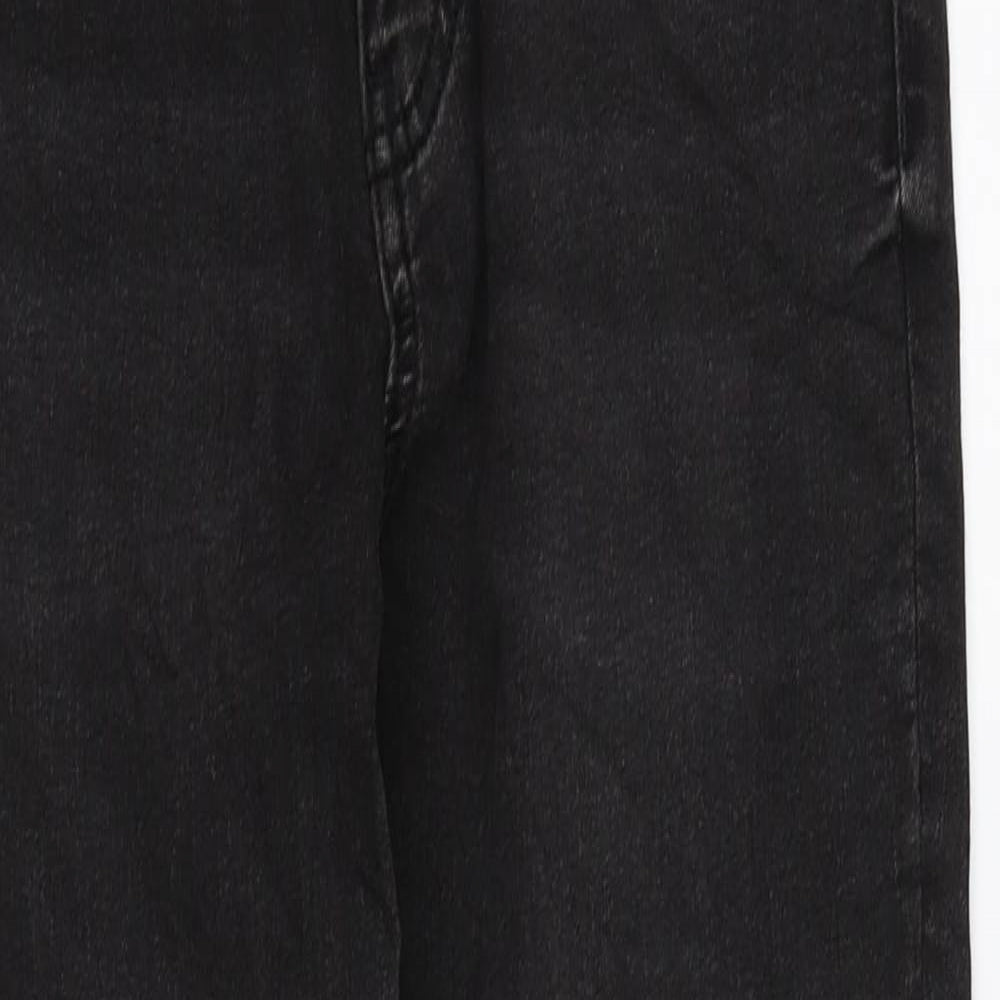 Marks and Spencer Womens Black Cotton Skinny Jeans Size 10 L28 in Regular Zip