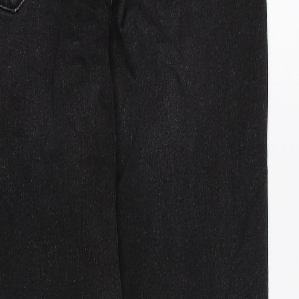 Marks and Spencer Womens Black Cotton Skinny Jeans Size 10 L28 in Regular Zip