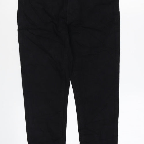 Marks and Spencer Womens Black Cotton Skinny Jeans Size 8 L26 in Regular Zip