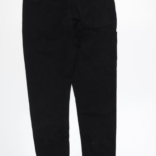 Marks and Spencer Womens Black Cotton Skinny Jeans Size 8 L26 in Regular Zip