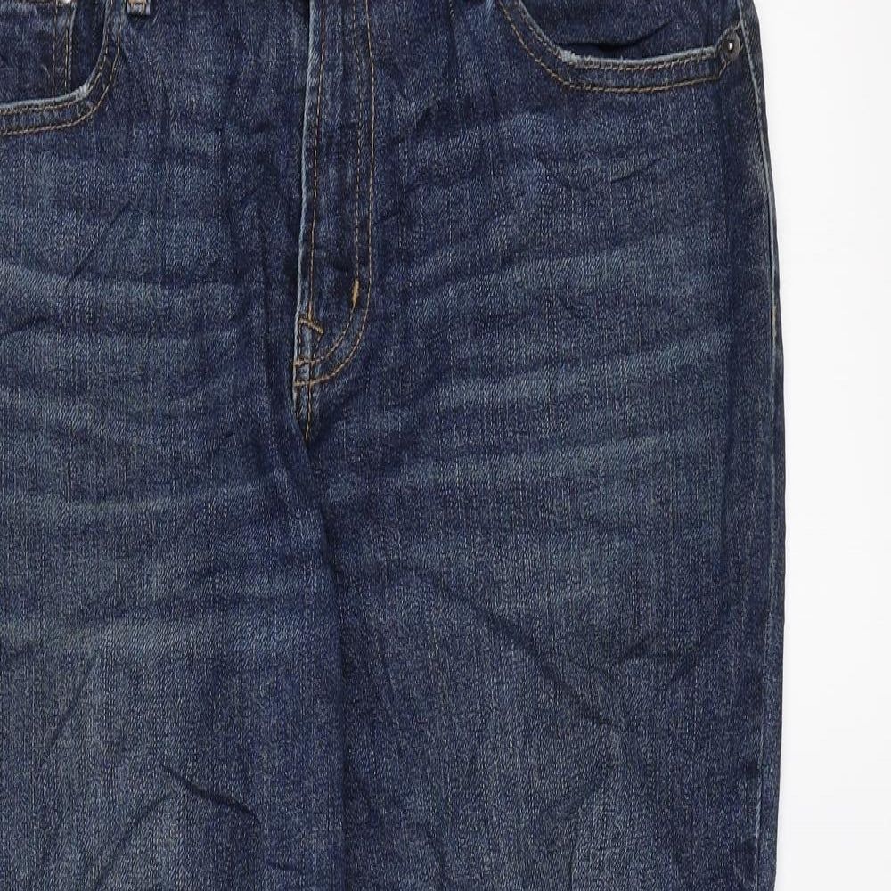 Gap Womens Blue Cotton Mom Jeans Size 28 in L26 in Regular Zip