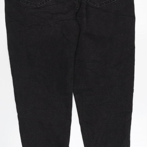 Marks and Spencer Womens Black Cotton Skinny Jeans Size 18 L30 in Regular Zip - Log