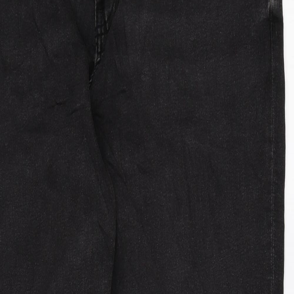 Marks and Spencer Womens Black Cotton Skinny Jeans Size 18 L30 in Regular Zip - Log