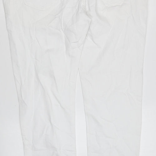 Marks and Spencer Womens White Cotton Skinny Jeans Size 38 in L30 in Regular Zip