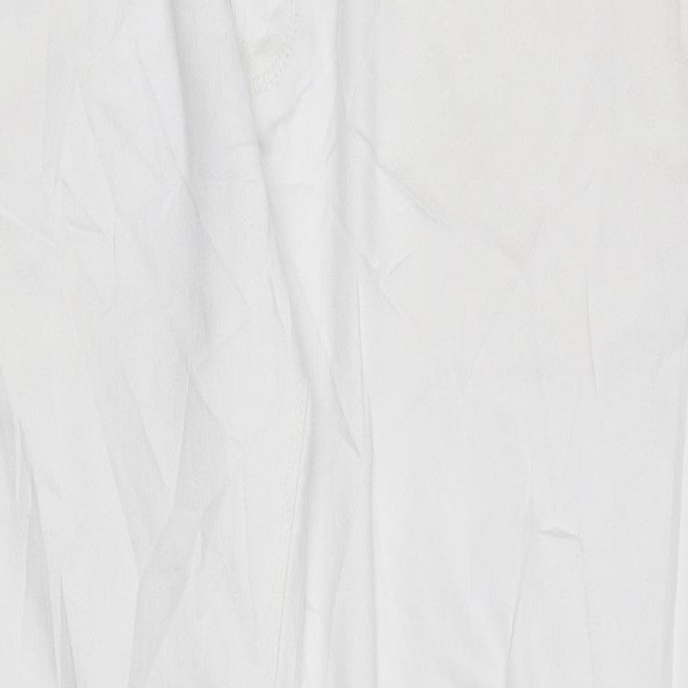 Marks and Spencer Womens White Cotton Skinny Jeans Size 38 in L30 in Regular Zip