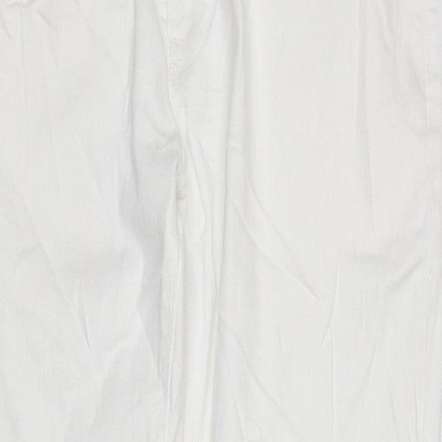 Marks and Spencer Womens White Cotton Skinny Jeans Size 34 in L31 in Regular Zip