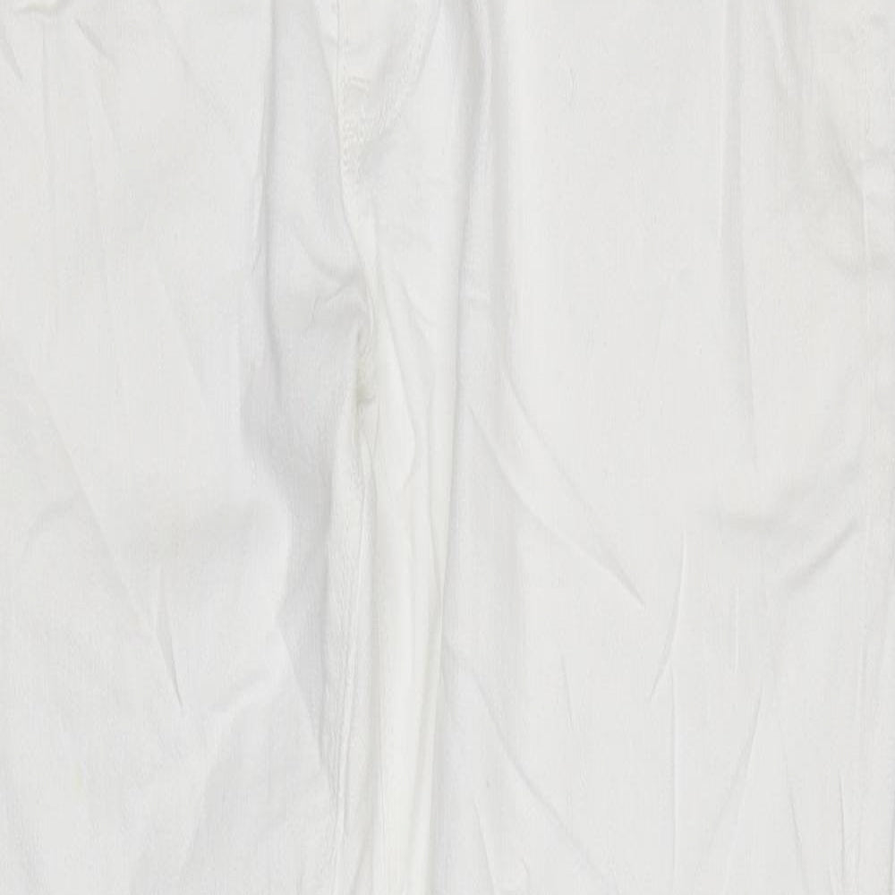 Marks and Spencer Womens White Cotton Skinny Jeans Size 34 in L31 in Regular Zip