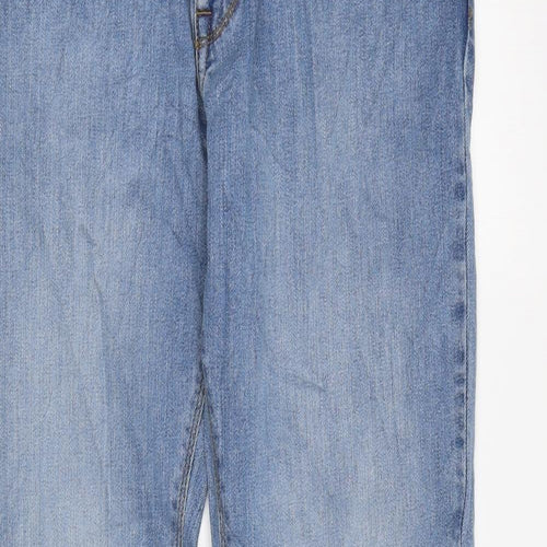 Marks and Spencer Womens Blue Cotton Skinny Jeans Size 30 in L33 in Regular Zip