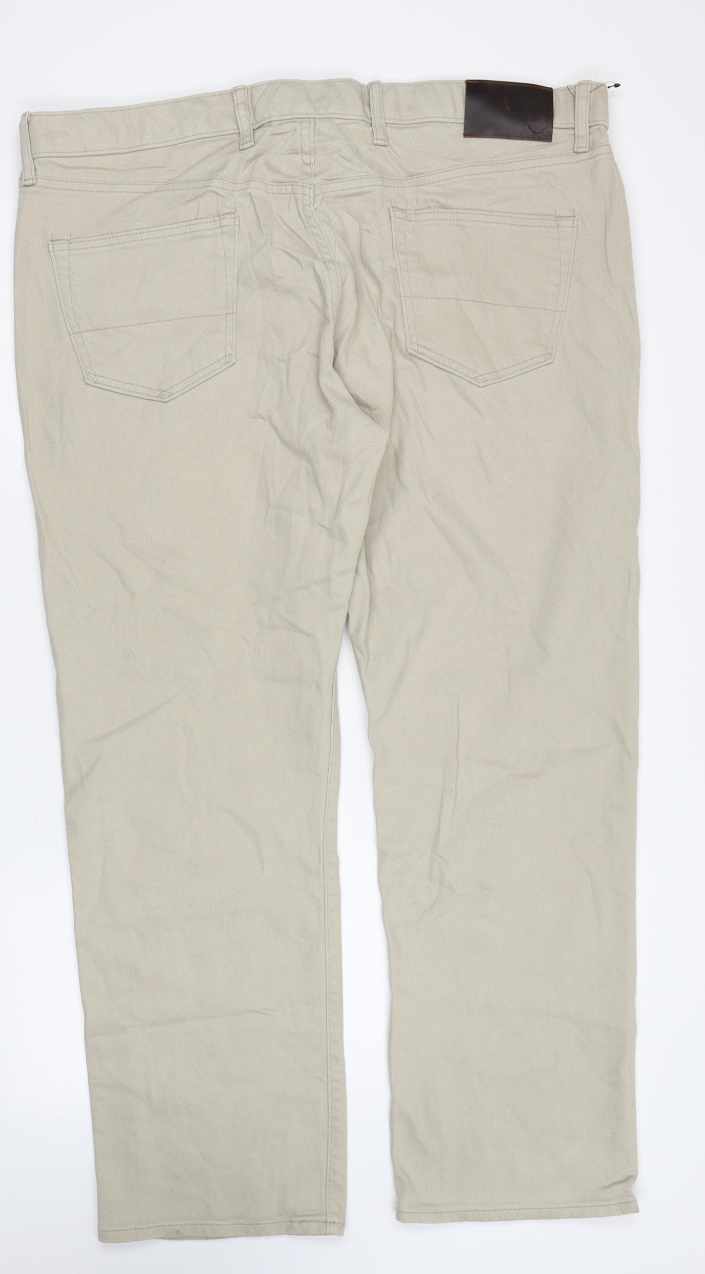 Marks and Spencer Womens Beige Cotton Skinny Jeans Size 42 in L31 in Regular Zip