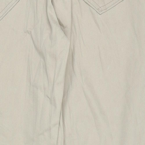 Marks and Spencer Womens Beige Cotton Skinny Jeans Size 42 in L31 in Regular Zip