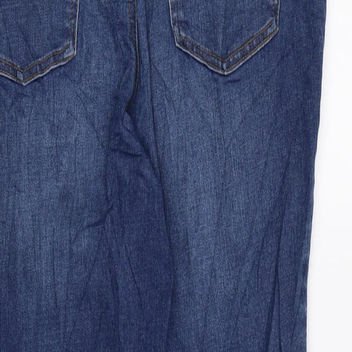 TU Womens Blue Cotton Skinny Jeans Size 12 L27 in Regular Zip