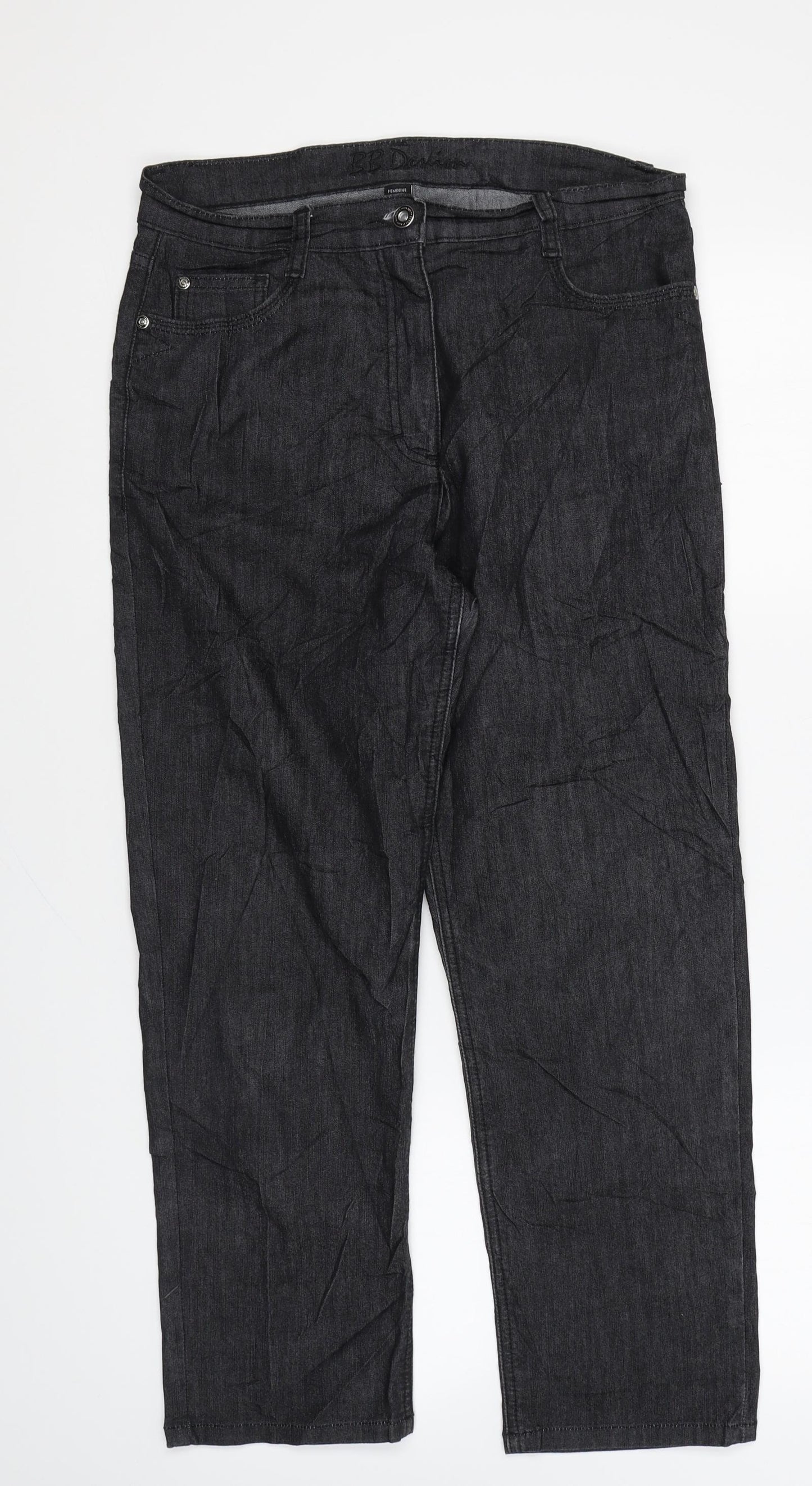 Betty Barclay Womens Black Cotton Skinny Jeans Size 31 in L26 in Regular Zip