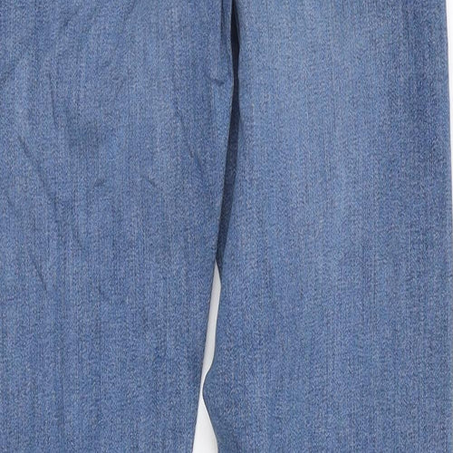 Marks and Spencer Womens Blue Cotton Skinny Jeans Size 30 in L33 in Regular Zip