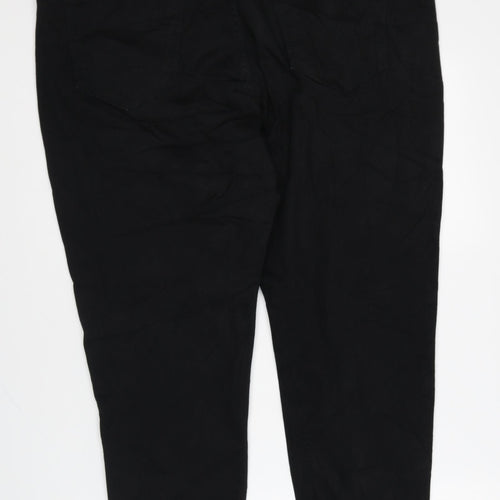 Marks and Spencer Womens Black Cotton Skinny Jeans Size 22 L24 in Regular Zip