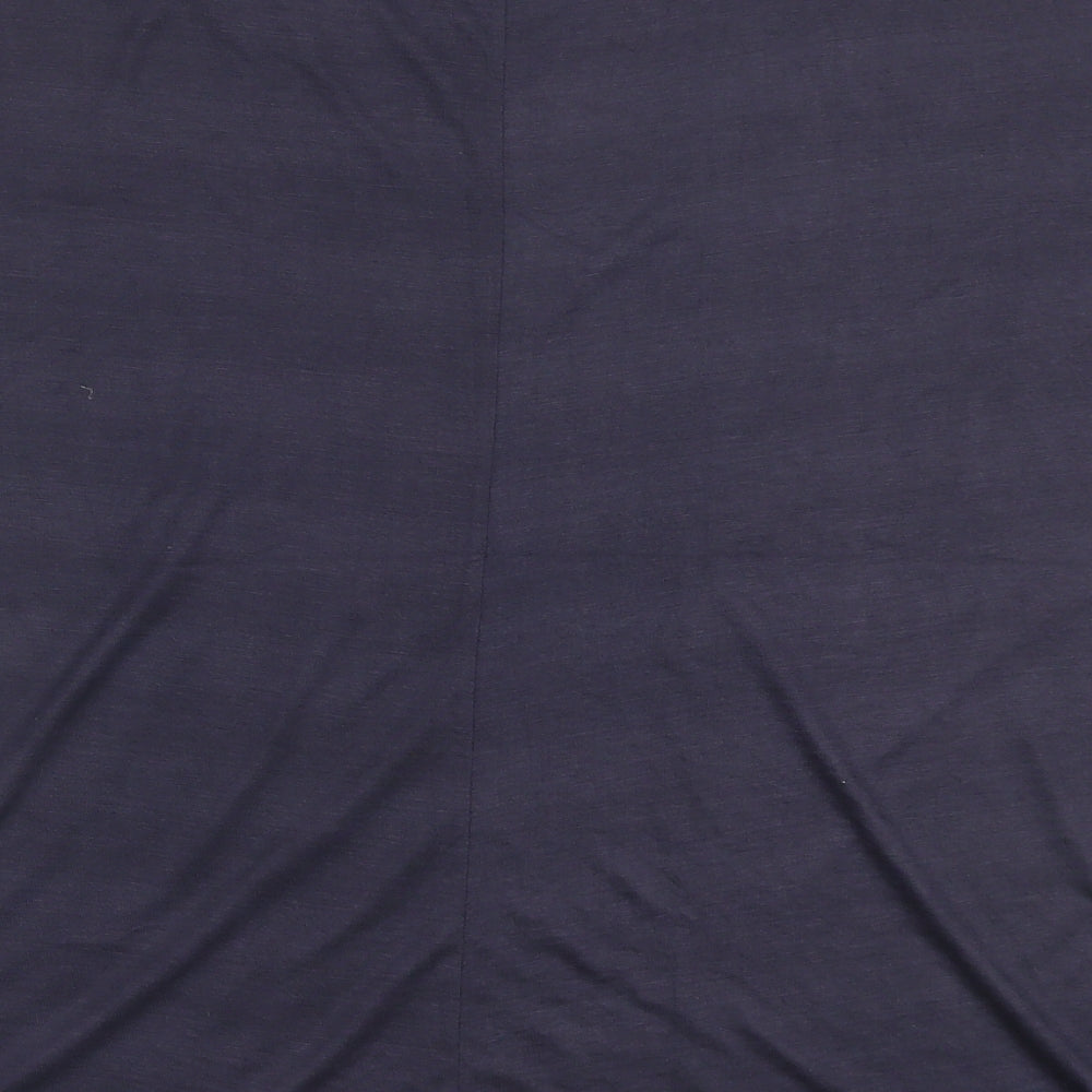 Be Jealous Womens Blue Viscose Basic T-Shirt Size S Boat Neck