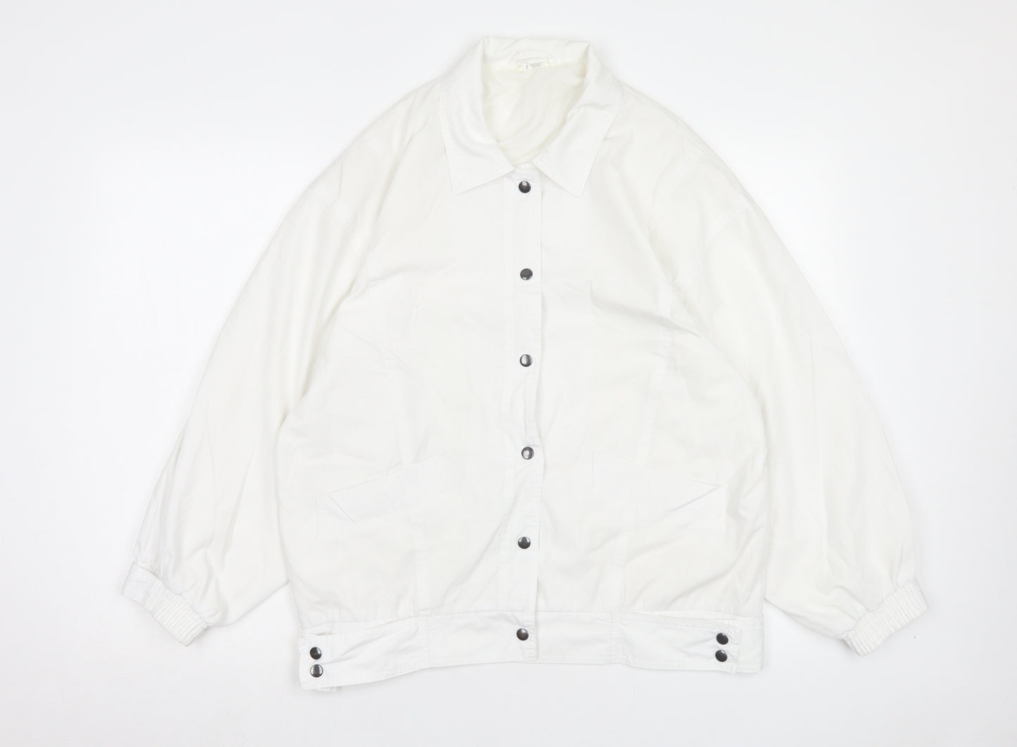 Casual Woman Womens White Jacket Size 14 Button