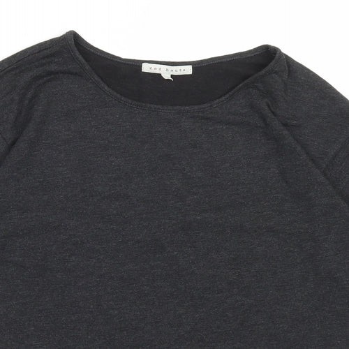 Red Haute Womens Grey Viscose Basic T-Shirt Size S Crew Neck