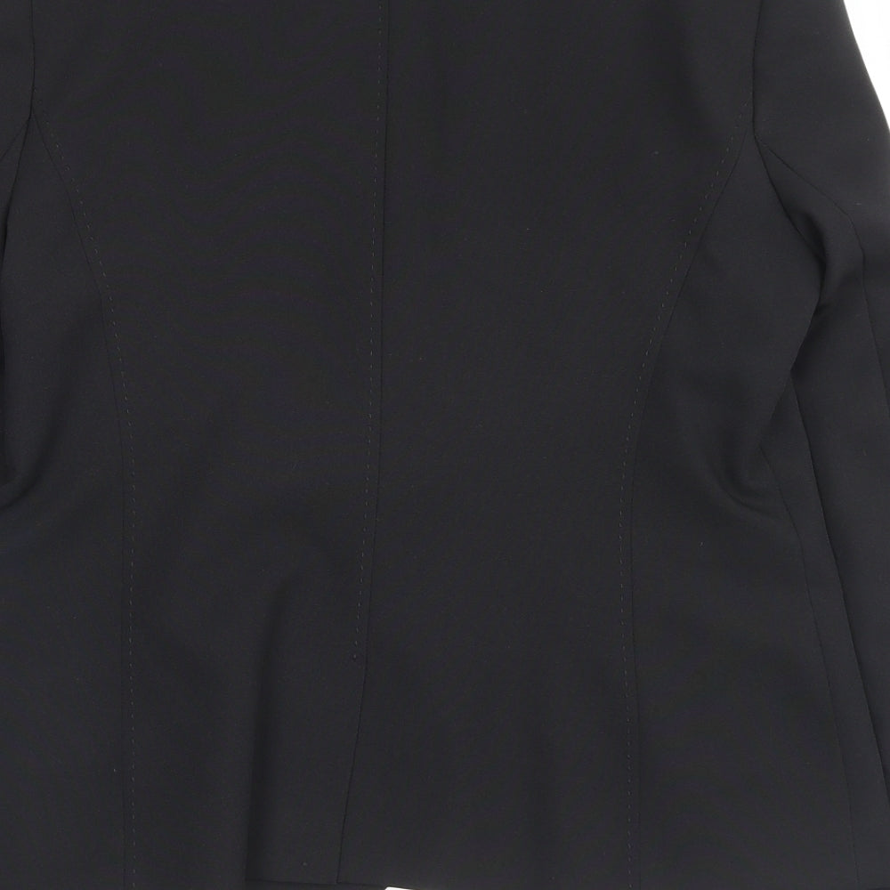 F&F Womens Black Jacket Blazer Size 14 Button