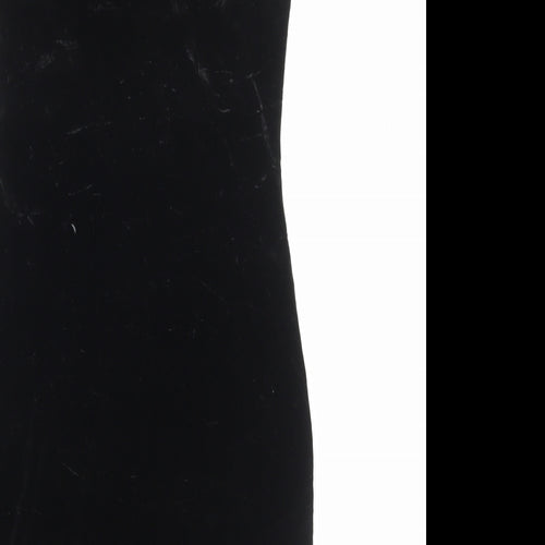 New Look Womens Black Polyester Bodycon Size 8 Scoop Neck Pullover