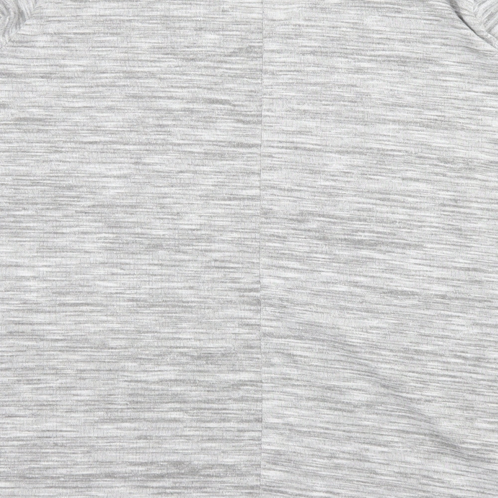 Yours Womens Grey Animal Print Polyester Basic T-Shirt Size 26 V-Neck
