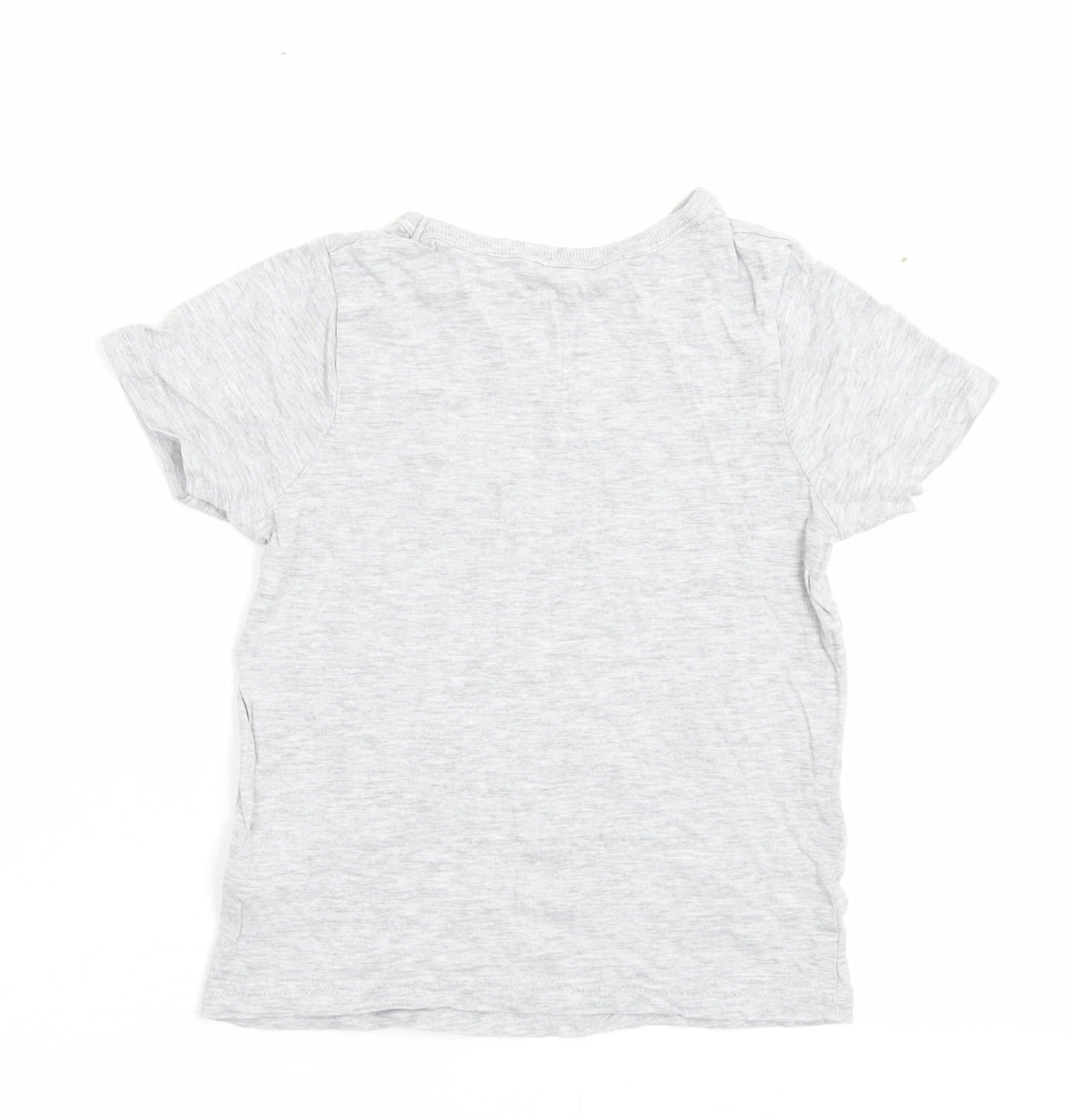 George Boys Grey Cotton Basic T-Shirt Size 3-4 Years Crew Neck Pullover - Well Done Mum I'm Awesome