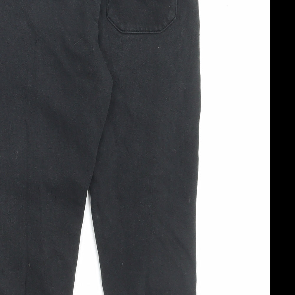 George Boys Black Cotton Jogger Trousers Size 4-5 Years Regular Drawstring - NYC