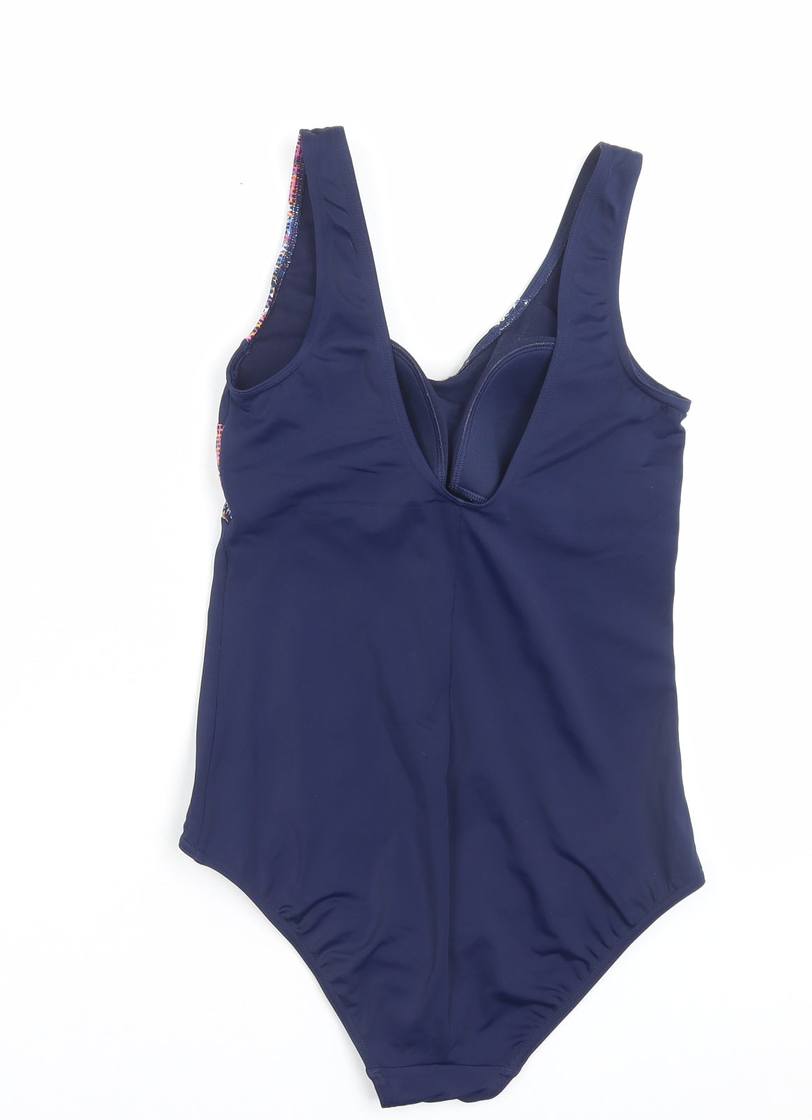 Marks and Spencer Womens Blue Geometric Polyamide One Piece Size 12