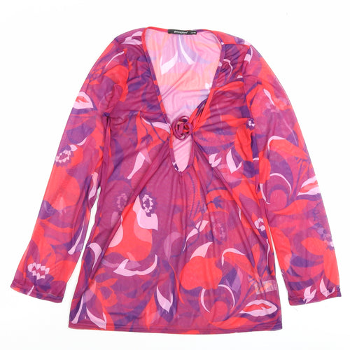 Atmosphere Womens Multicoloured Geometric Polyester Tunic Blouse Size 12 V-Neck