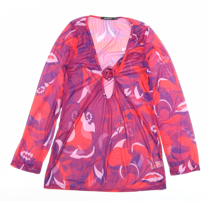 Atmosphere Womens Multicoloured Geometric Polyester Tunic Blouse Size 12 V-Neck