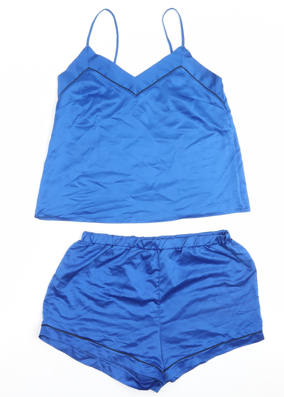Loungable Womens Blue Polyester Cami Pyjama Set Size L