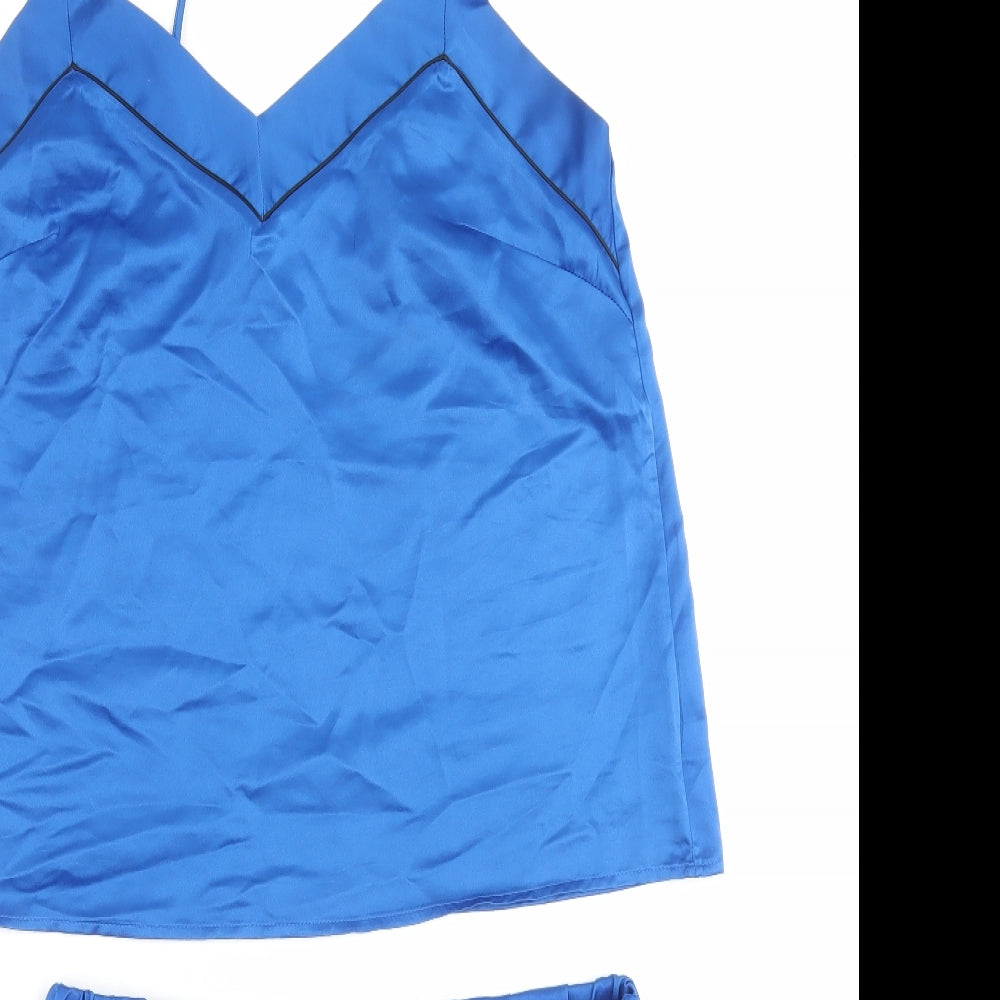 Loungable Womens Blue Polyester Cami Pyjama Set Size L