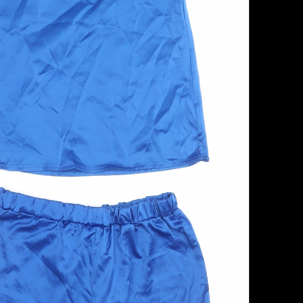 Loungable Womens Blue Polyester Cami Pyjama Set Size L