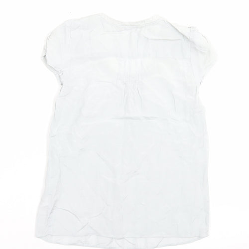 F&F Womens Blue Polyester Basic T-Shirt Size 6 Scoop Neck