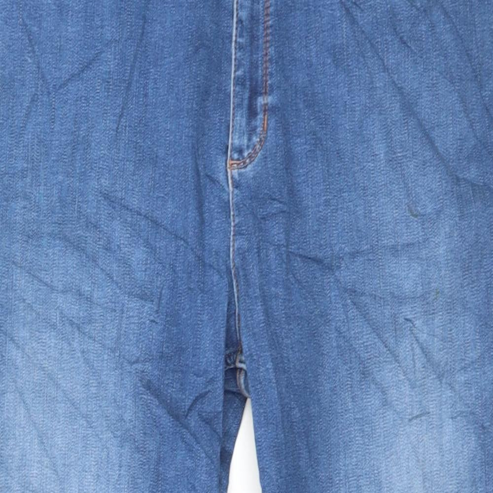 Marks and Spencer Womens Beige Cotton Skinny Jeans Size 16 L25 in Regular Button