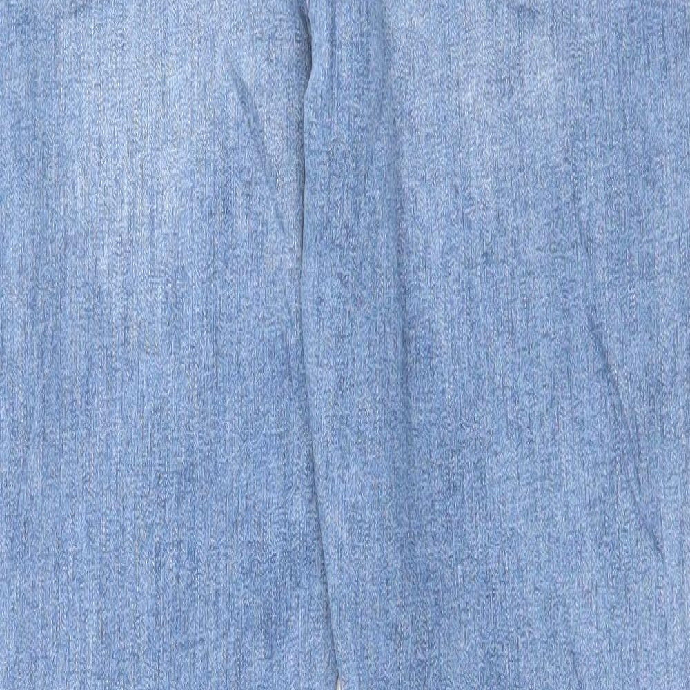 Marks and Spencer Womens Blue Cotton Skinny Jeans Size 12 L28 in Regular Button
