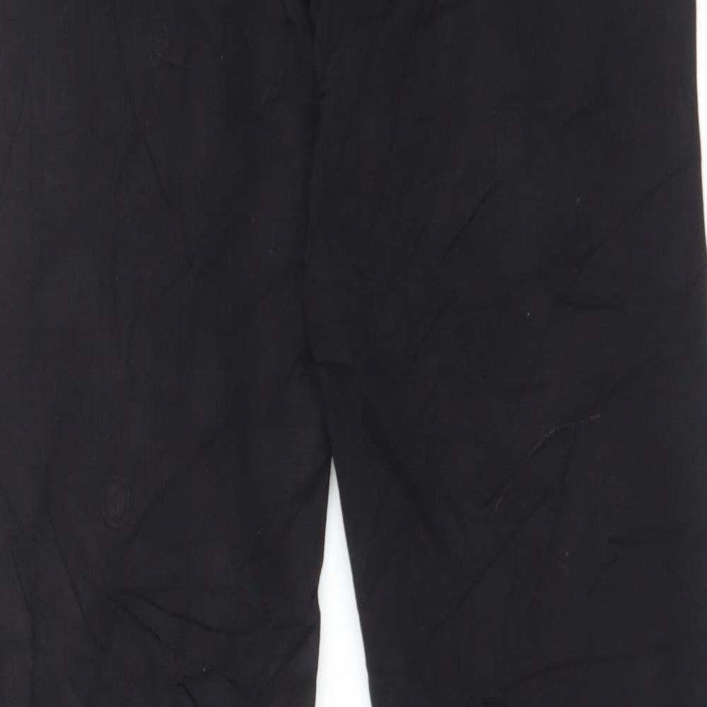 Marks and Spencer Womens Black Cotton Straight Jeans Size 10 L32 in Regular Button
