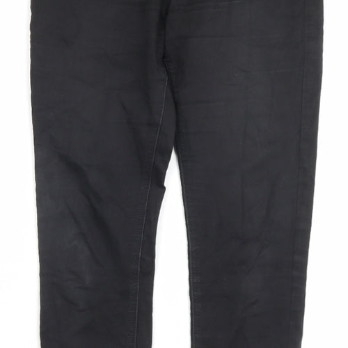 Marks and Spencer Womens Black Cotton Skinny Jeans Size 10 L29 in Regular Button
