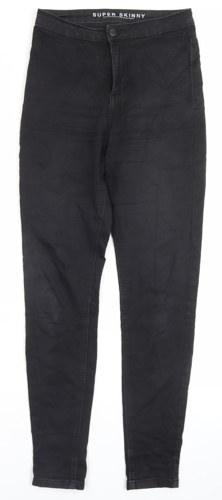 Marks and Spencer Womens Black Cotton Skinny Jeans Size 10 L29 in Regular Button
