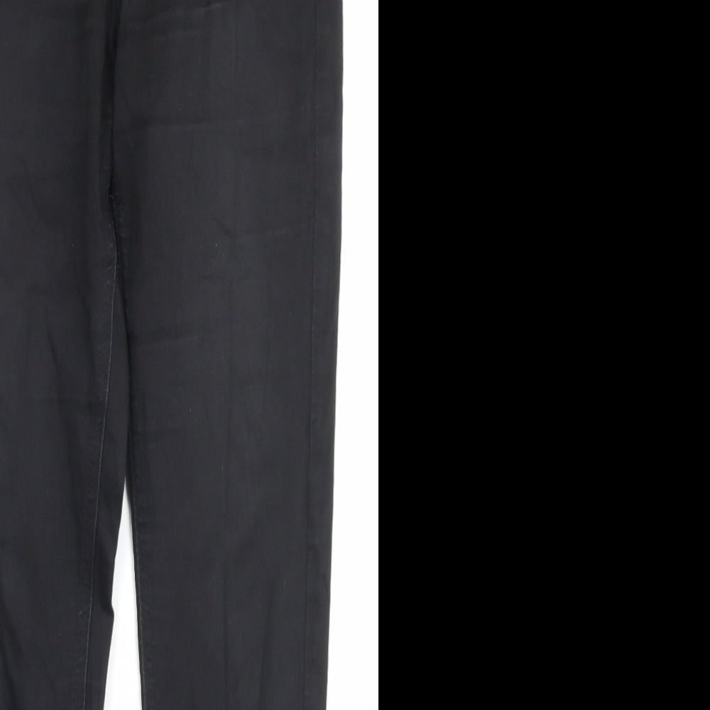 Marks and Spencer Womens Black Cotton Skinny Jeans Size 10 L29 in Regular Button