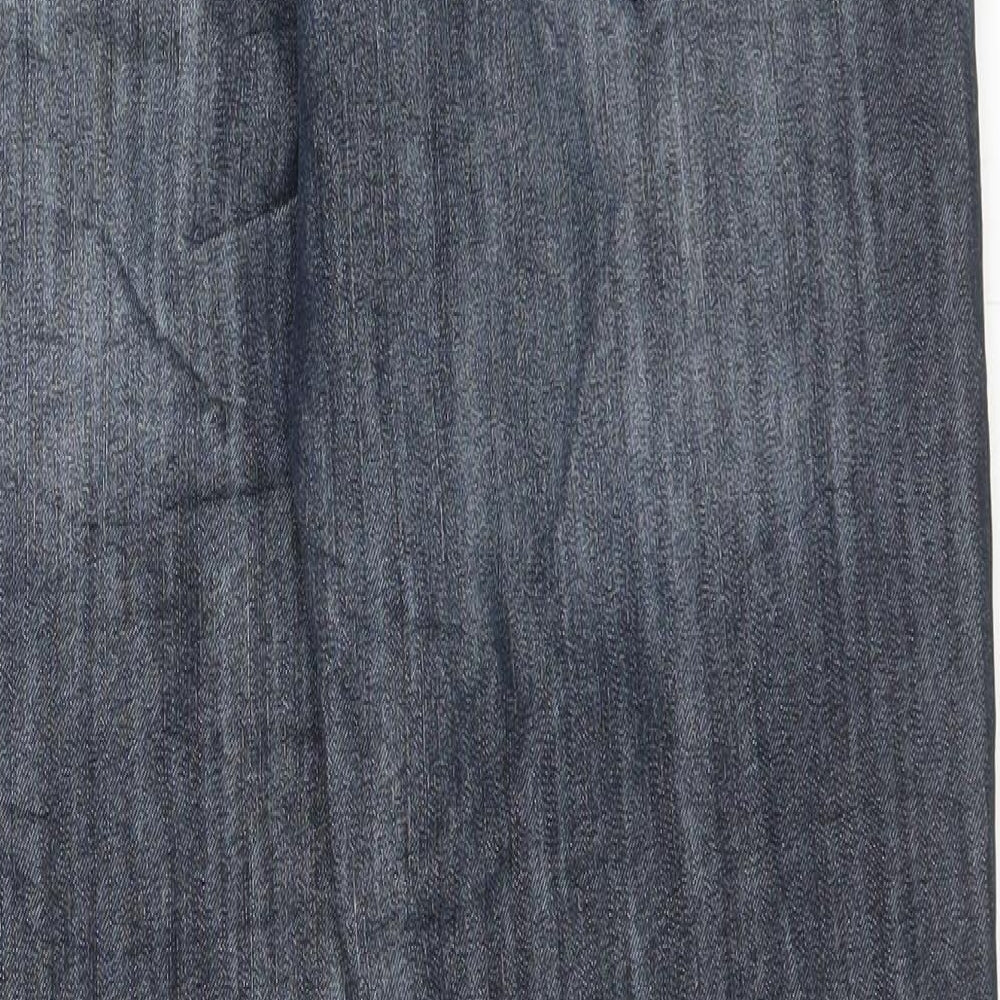 Matalan Mens Blue Cotton Straight Jeans Size 30 in L32 in Regular Button