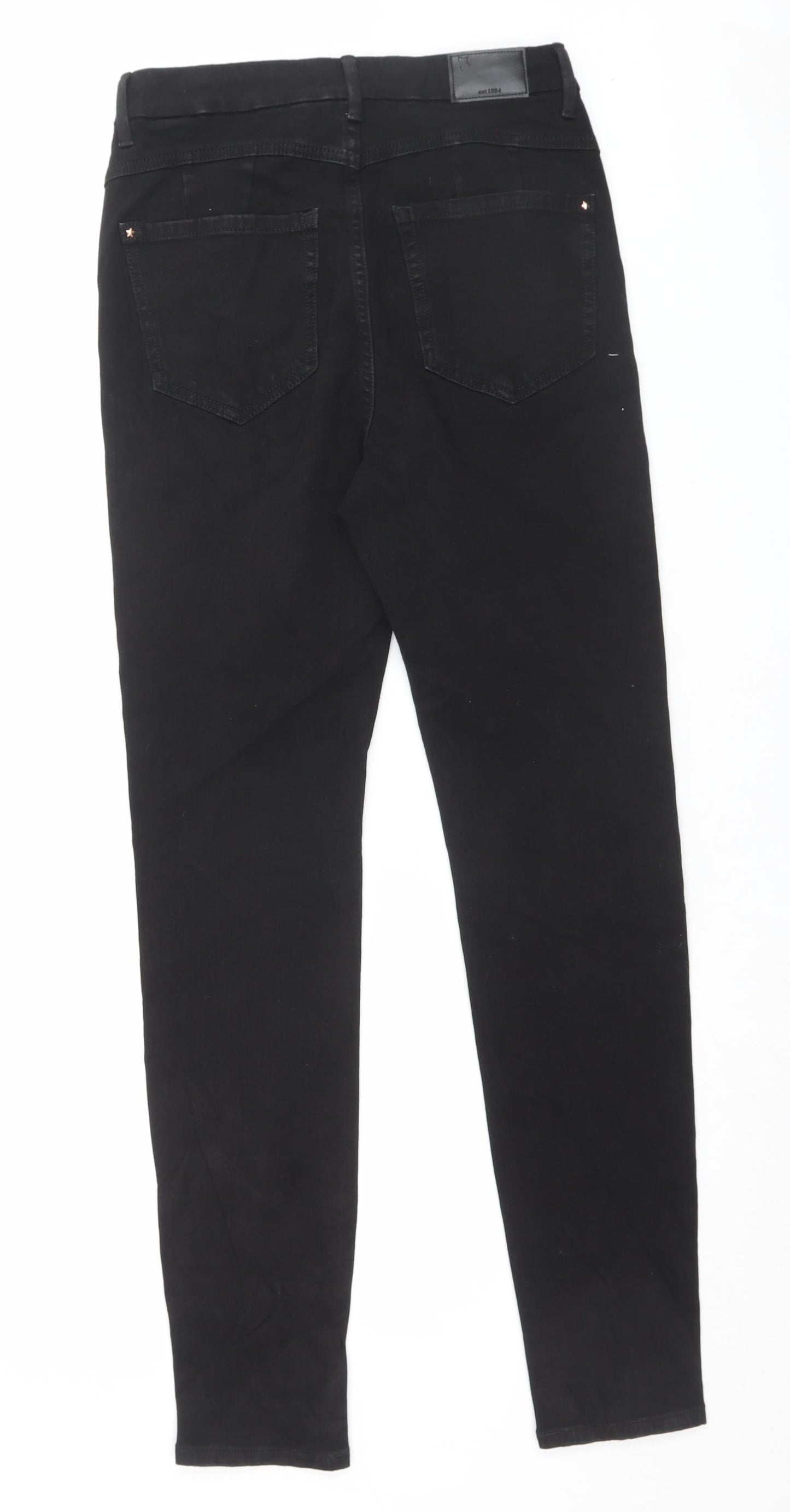 Marks and Spencer Womens Black Cotton Jegging Trousers Size 10 L30 in Regular