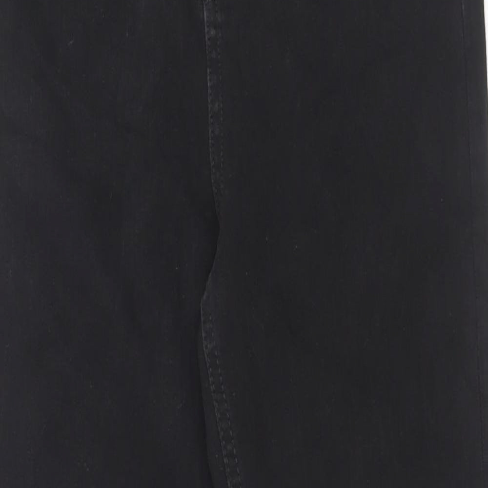 Marks and Spencer Womens Black Cotton Jegging Trousers Size 10 L30 in Regular