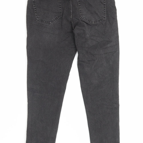 Marks and Spencer Womens Black Cotton Skinny Jeans Size 10 L25 in Regular Button