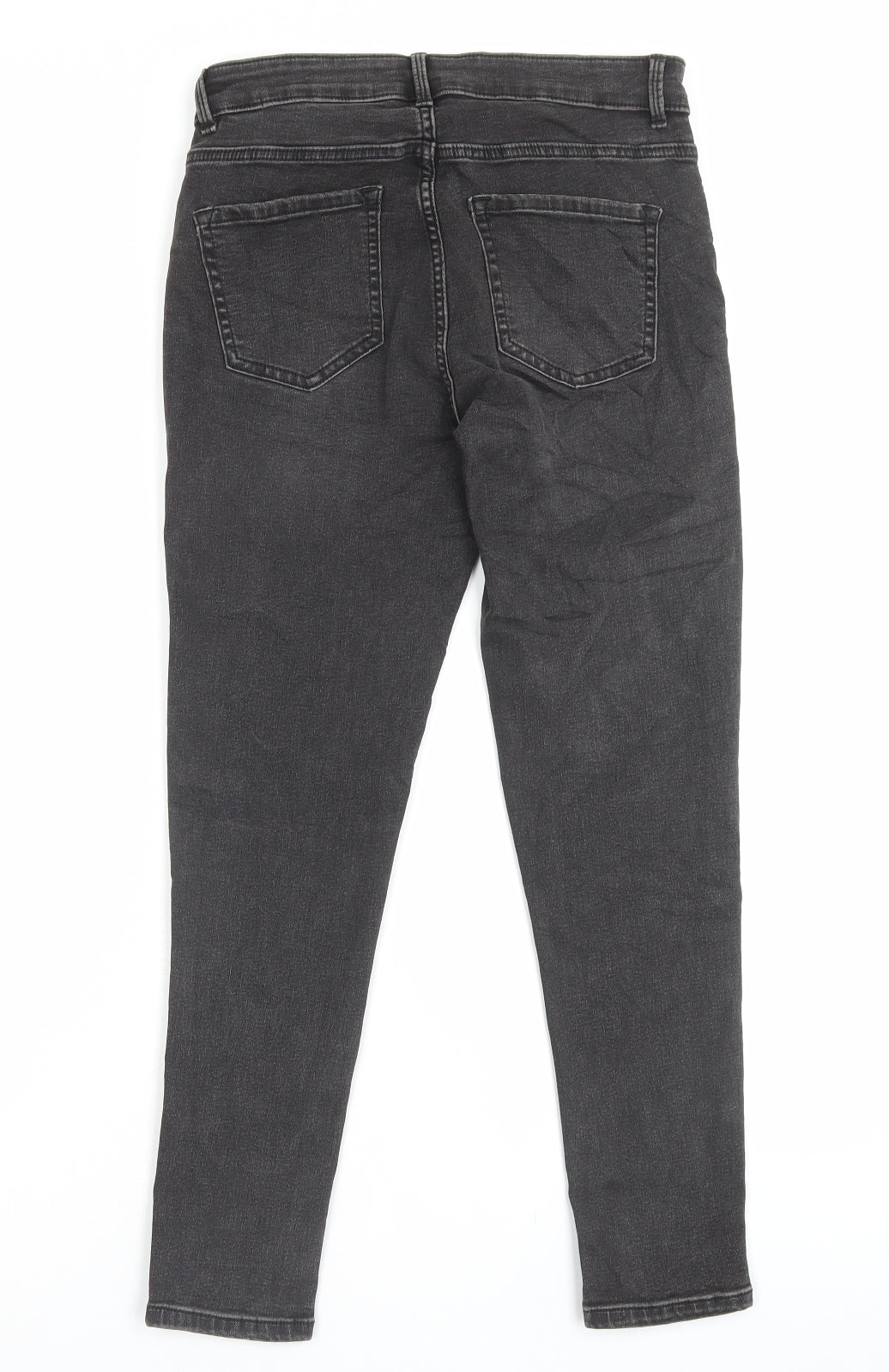 Marks and Spencer Womens Black Cotton Skinny Jeans Size 10 L25 in Regular Button