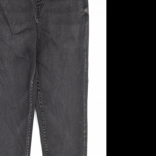Marks and Spencer Womens Black Cotton Skinny Jeans Size 10 L25 in Regular Button